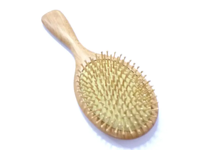 برس موی گراز بیضی شکل چوبی